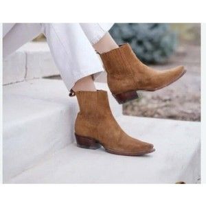 Tecovas Taylor Boots Women Western Brown Suede  Chealsea Shoes Sz 9.5 US